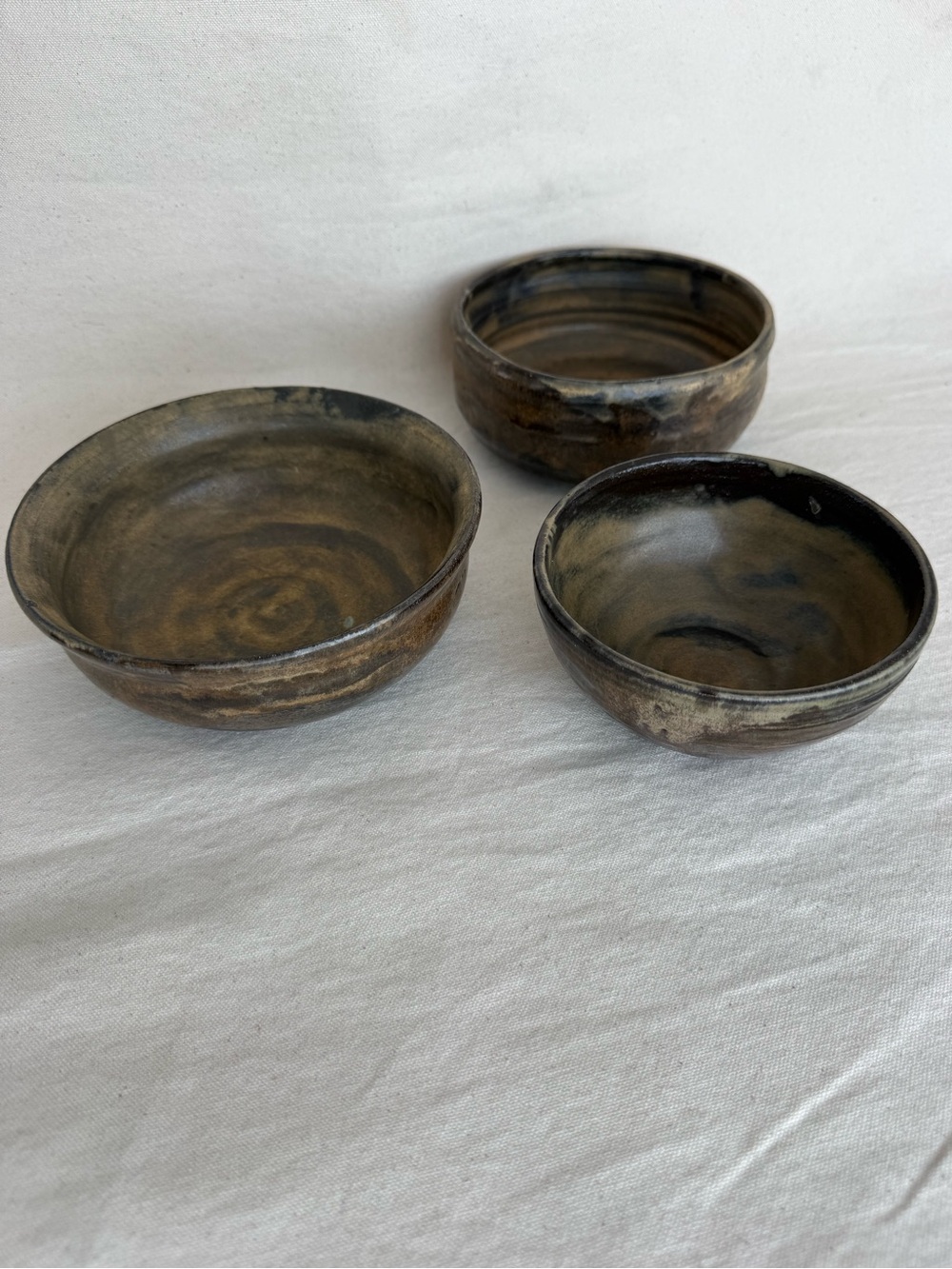 Handmade Nesting ceramic bowls, hand crafted Good Condition $200 USD - Picture 5 of 9
